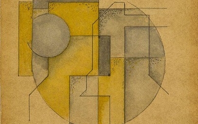 Sándor Bortnyik, Hungarian 1893-1976- Composition, 1923; ink and watercolour on buff paper, signed and dated 23 lower right, inscribed n.207 on the reverse, 24x 18.1cm (ARR) Provenance: Belvedere Szalon Kft., Budapest, 31 March 2012, lot 13;...