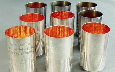 Set of 9 Hein Bollow Silver Aral-Price cups 1966-1988