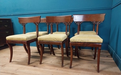Set of six good quality Regency mahogany dining chairs with ...