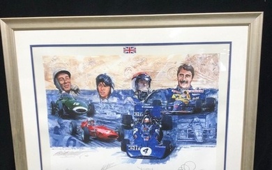 Signed Framed Print By Nicholas Watts. "Best Of British". ...