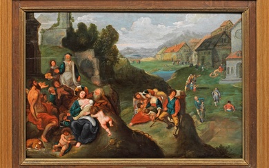 Simon de Vos (1603 Anvers - 1676 ibidem) Atelier ou entourage Les sept œuvres corporelles...