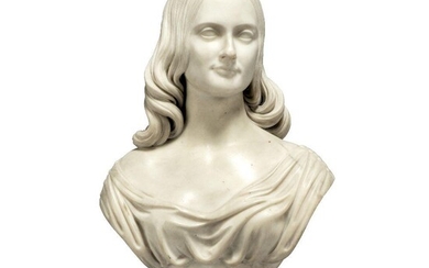 Sir John Robert Steell, Scottish, 1804-1892, a marble bust of a young woman, dated 1856, signed to the reverse, JN. STEELL R.S.A./Sculpt. Edinr. / 1856, on a waisted socle base, 64.2cm high Photographs: Â© Christie's Images.