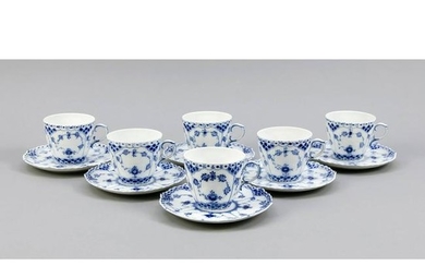 Six cups with saucers, Ro