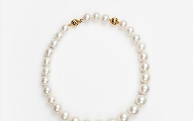South Sea Cultured Pearl Necklace 12mm-18mm, 18k
