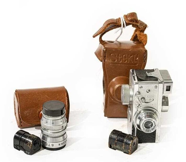Steky Miniature Camera with Stekinar f3.5 25mm lens, an...