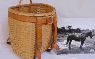 Stephen Zeh pack basket made for Guy Gillette, woven