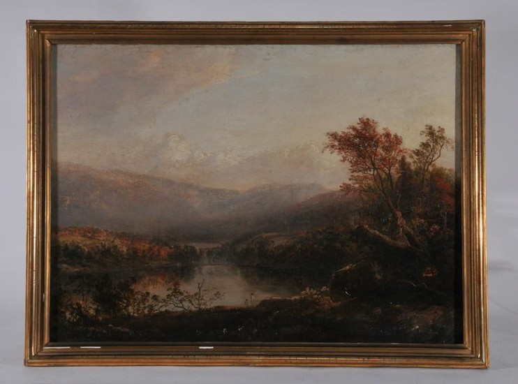 Thomas Doughty, American. Hudson river view painting