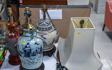 Three Asian Table Lamps
