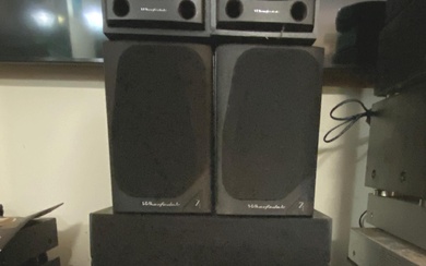 Three Pairs of Wharfedale Speakers & a Matching Centre Speaker, Including Models Xarus 1000, Diamond 7.1, Diamond 8 Centre & Valdus 400's, Some Condition Issues to Cases
