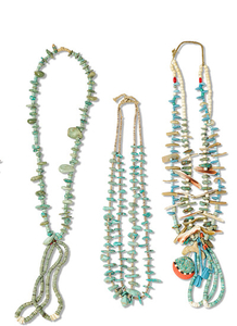 Three Pueblo necklaces