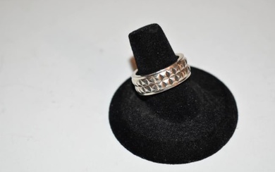 Tiffany & Co Sterling Silver double Groove Ring Size 8
