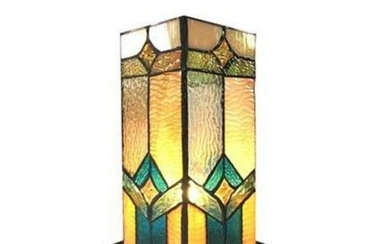 Tiffany-style Art Glass Accent Pedestal