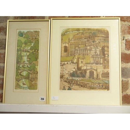 Two Glynn Thomas limited edition prints of Cambridge 22/175,...
