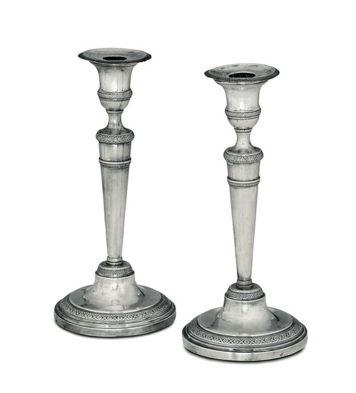 Two candle holders, Turin, 19th century