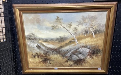 Tyson - "Landscape", oil painting, 56 x 72cm (frame), signed lower left