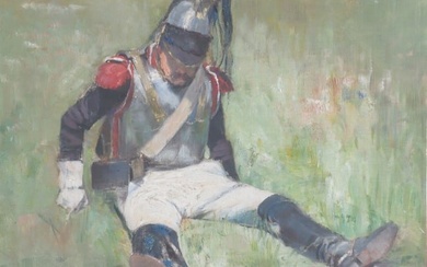 Unknown Artist - Prussian Soldier In The Field O/C
