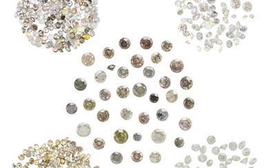 Unmounted Diamonds, Colored Diamonds Diamond: Full-cut gray weighing 3.07...
