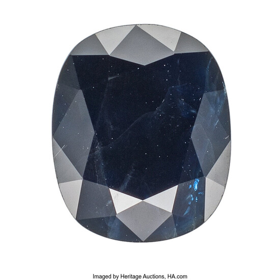Unmounted Sapphire Sapphire: Cushion-shaped weighing 10.97 carats Dimensions: 11.98...