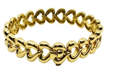 Van Cleef & Arpels 18k Gold Heart-Shaped Bracelet