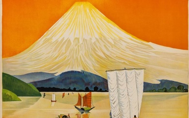 Viaggio Attorno al Mondo 1936 ( Monte Fuji - Giappone) - Hamburg Amerika Linie HAPAG., Artista non identificato