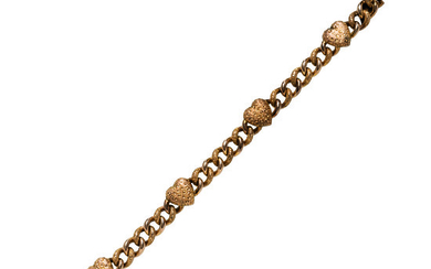 Victorian Gold Heart Bracelet