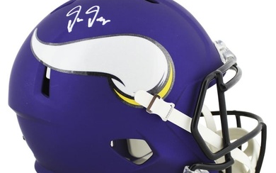 Vikings Justin Jefferson Signed Full Size Speed Rep Helmet BAS Witness