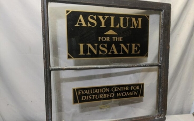 Vintage Asylum for the Insane Disturbed Women Window