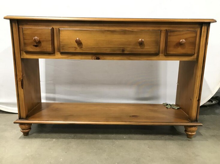 Vintage Footed Wooden Console Table