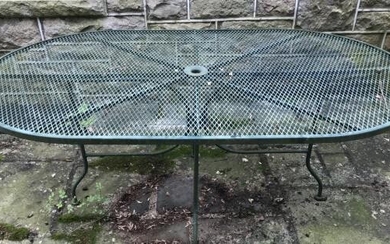 Vintage Mid Century Outdoor / Garden Iron Table