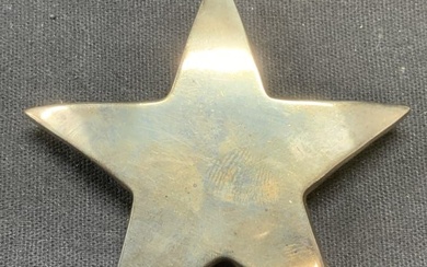 Vintage Sterling Silver Star Brooch, Mexico