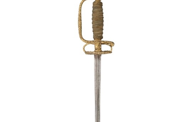Ⓦ A SMALL-SWORD WITH FINELY DECORATED BRASS HILT, CIRCA 1660-80, PROBABLY ENGLISH