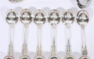 WALLACE 'GRAND BAROQUE' STERLING SPOONS & LADLES