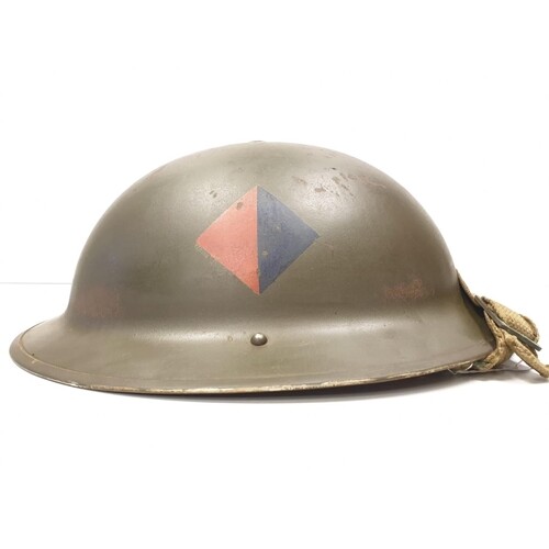WW2 Royal Artillery Helmet with Anti Air Craft Unit Insignia...