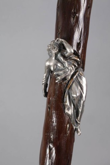 Walking stick with silver mounting