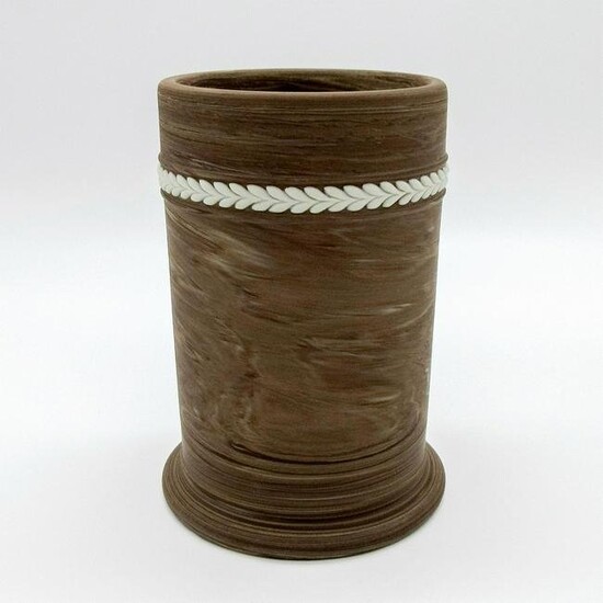 Wedgwood Brown Marbled Jasperware, Spill Vase