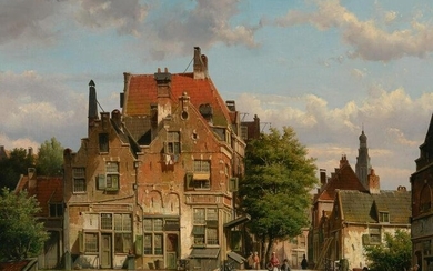 Willem Koekkoek Dutch, 1839-1895 View of a Dutch Street