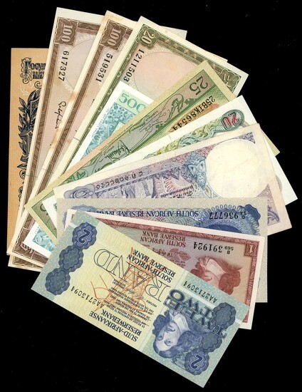 World Banknotes, group of 11, including South Africa (3), Thailand (2), Indonesia (1), Italy (1...