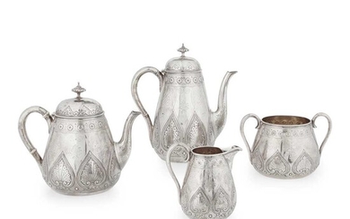 Y A Victorian matched four-piece tea and coffee service