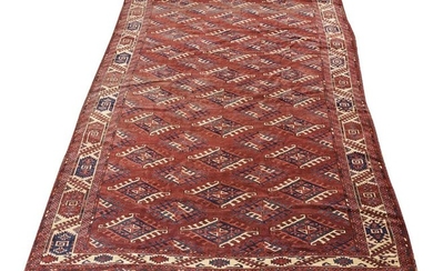 Yomud Main Carpet, Turkestan, ca. 1900; 11 ft. x 6 ft.