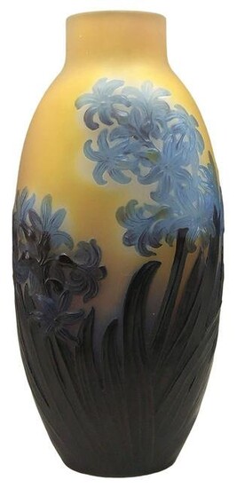 Émile Gallé Blown-Out Cameo Glass "Hyacinth"