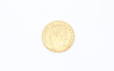 1 coin of 50 Francs Napoleon III head laureate, Paris,...