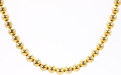 10KY Gold Bead Necklace