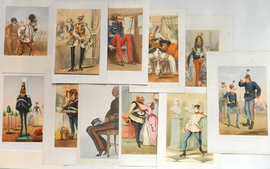 11 Military prints- J. J. Draner; J. B. Guth