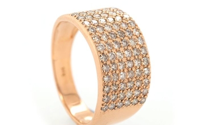 14 kt. Rose Gold - Ring - 1.01 ct Diamond - E/G - VS/SI - No Reserve Price