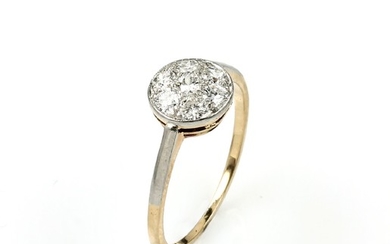 14 kt gold ring with diamonds ,...