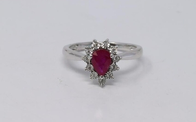 14KT Ladies Diamond | Ruby Ring