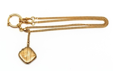 14krt. Gold watch chain, early 20th century, Mt....