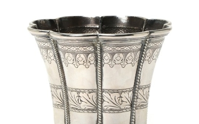 A Danish silver chalice, maker. indistinct 1949. Weight 443 g. H. 11 cm.