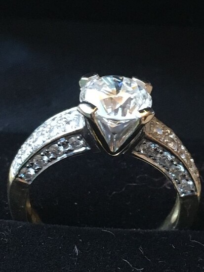 18 kt. Gold - Ring - 1.99 ct Diamond - Diamond