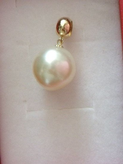 18 kt. South sea pearl, Yellow gold - Pendant